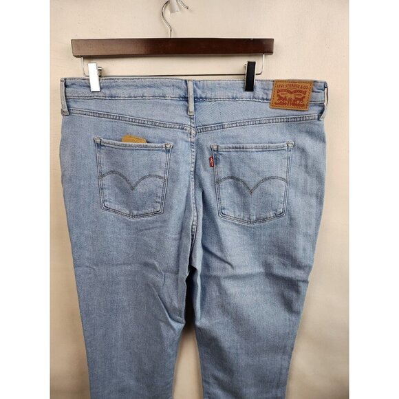 Levi's 721 Light Blue Denim Skinny Leg High Rise Stretch Jeans Size 34 - Picture 7 of 10